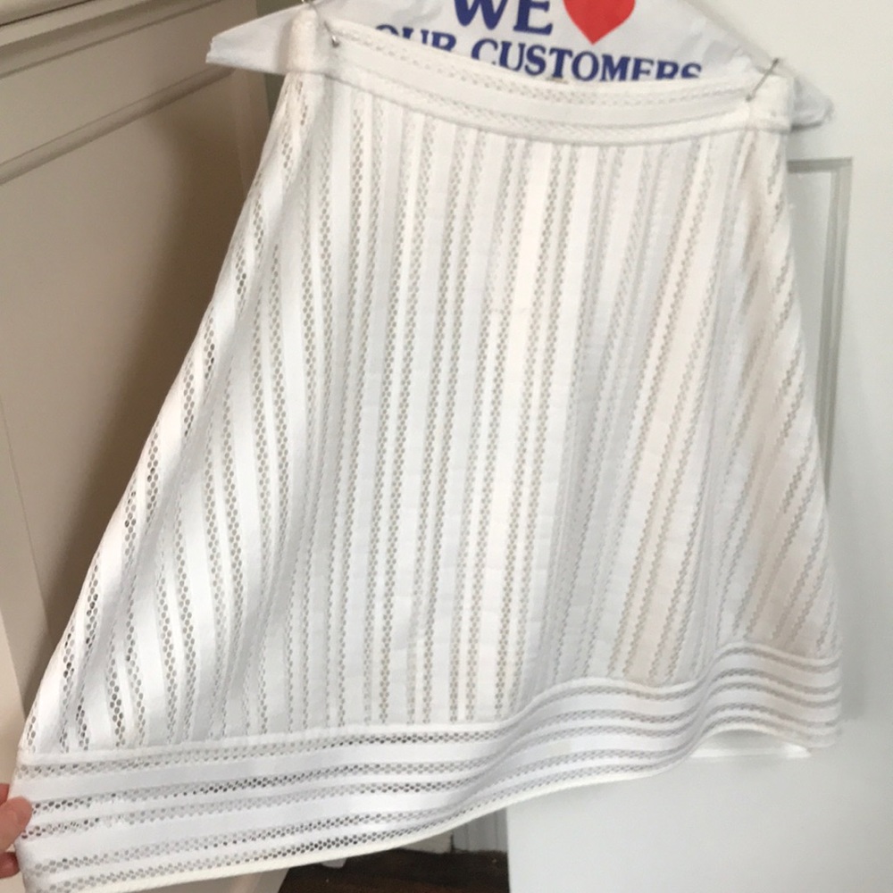 J.Crew white midi length skirt